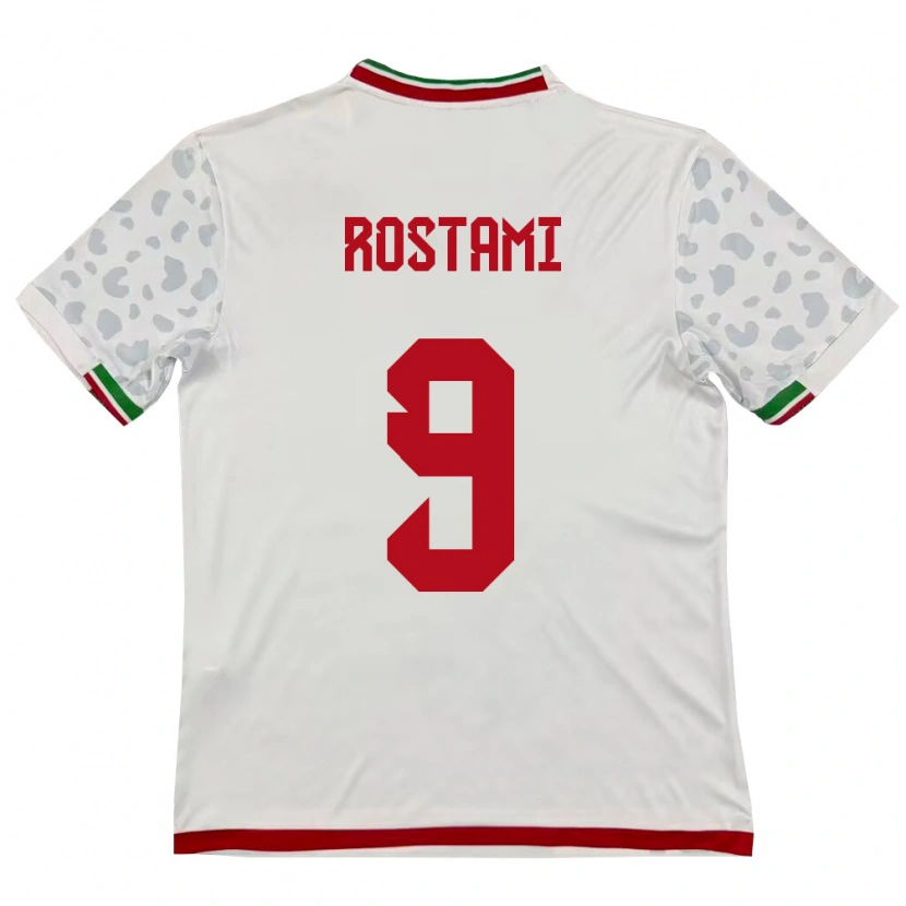 Danxen Men Iran Yadegar Rostami #9 White Red Home Jersey 26-28 T-Shirt