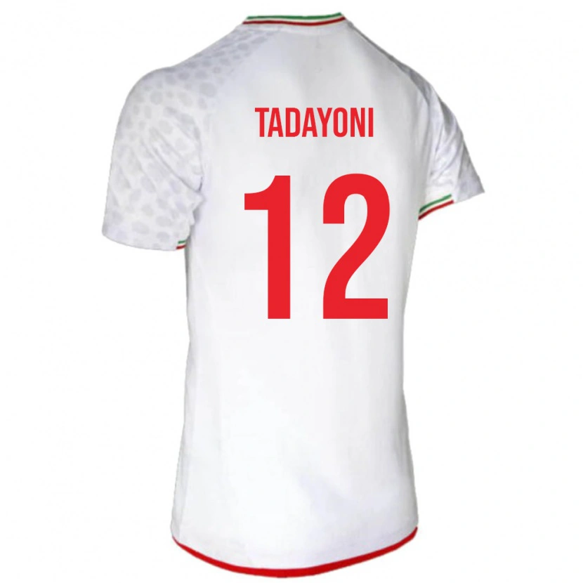 Danxen Men Iran Morteza Tadayoni #12 White Red Home Jersey 26-28 T-Shirt