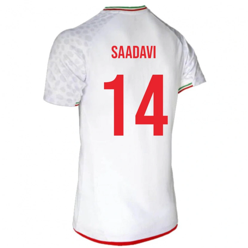 Danxen Men Iran Zargham Saadavi #14 White Red Home Jersey 26-28 T-Shirt