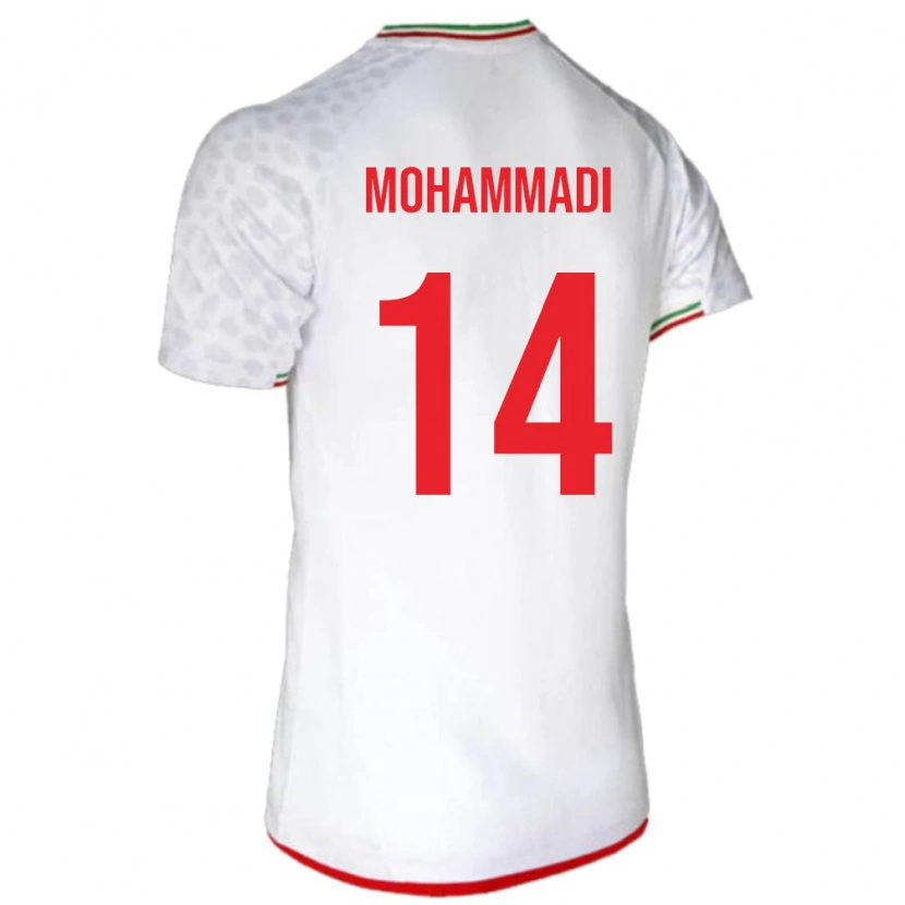 Danxen Men Iran Abolfazl Mohammadi #14 White Red Home Jersey 26-28 T-Shirt