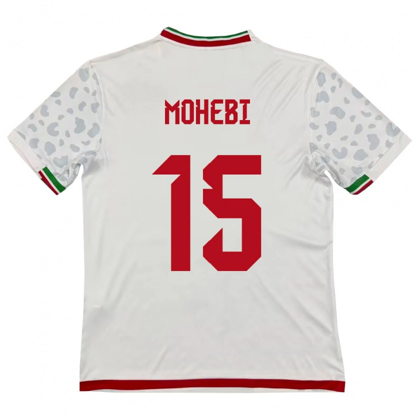 Danxen Men Iran Masoud Mohebi #15 White Red Home Jersey 26-28 T-Shirt