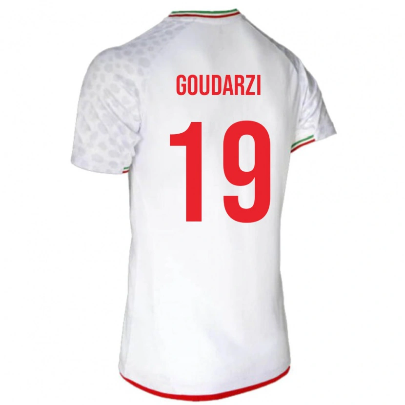 Danxen Men Iran Mehdi Goudarzi #19 White Red Home Jersey 26-28 T-Shirt