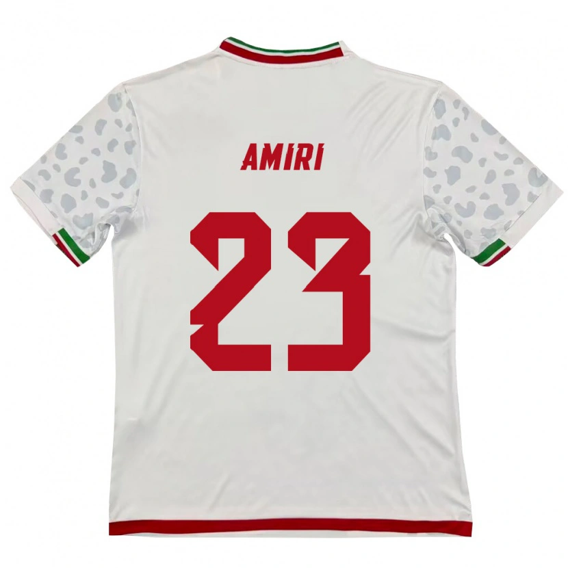 Danxen Men Iran Mobin Amiri #23 White Red Home Jersey 26-28 T-Shirt