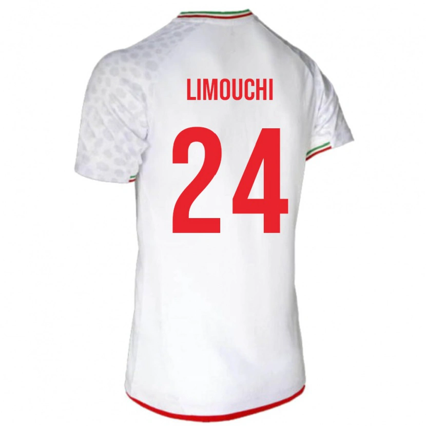 Danxen Men Iran Mehdi Limouchi #24 White Red Home Jersey 26-28 T-Shirt