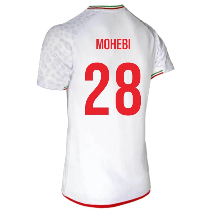 Danxen Men Iran Mohammadmehdi Mohebi #28 White Red Home Jersey 26-28 T-Shirt