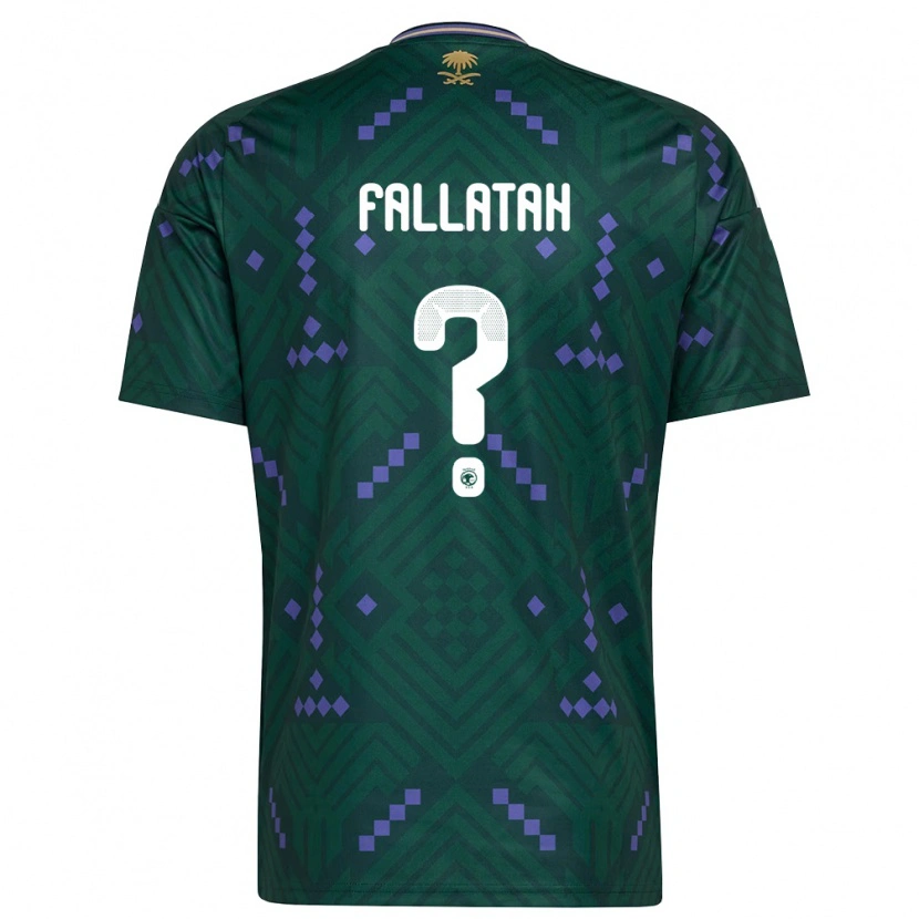 Danxen Men Saudi Arabia Mohammed Fallatah #0 Green Purple White Home Jersey 26-28 T-Shirt