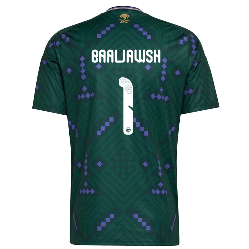 Danxen Men Saudi Arabia Turki Ba Al-Jawsh #1 Green Purple White Home Jersey 26-28 T-Shirt