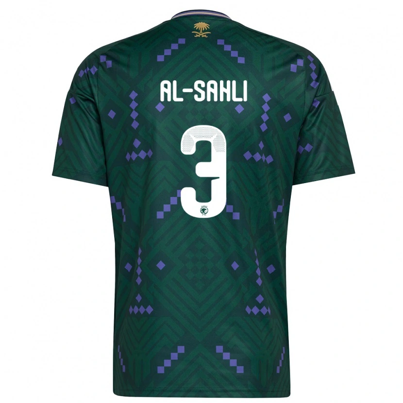 Danxen Men Saudi Arabia Abdullah Al-Sahli #3 Green Purple White Home Jersey 26-28 T-Shirt
