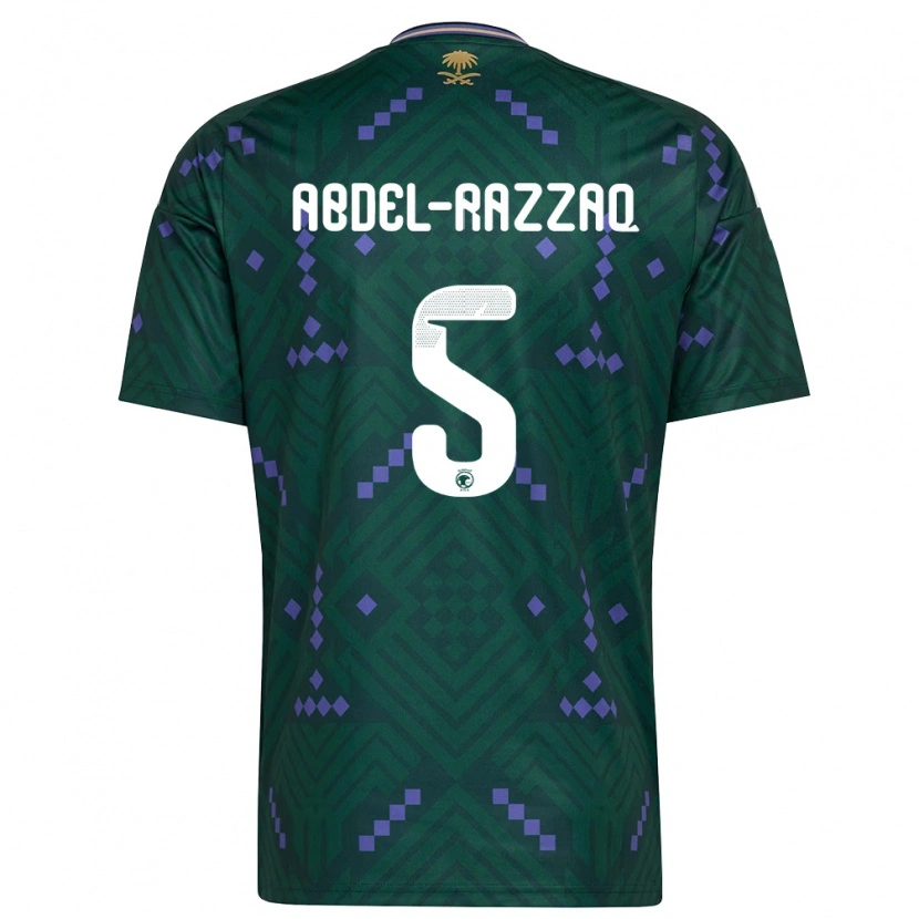 Danxen Men Saudi Arabia Lana Abdel Razzaq #5 Green Purple White Home Jersey 26-28 T-Shirt