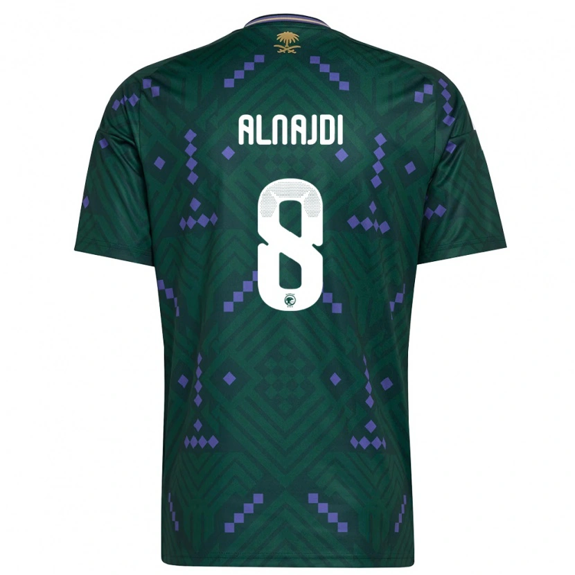 Danxen Men Saudi Arabia Salem Alnajdi #8 Green Purple White Home Jersey 26-28 T-Shirt