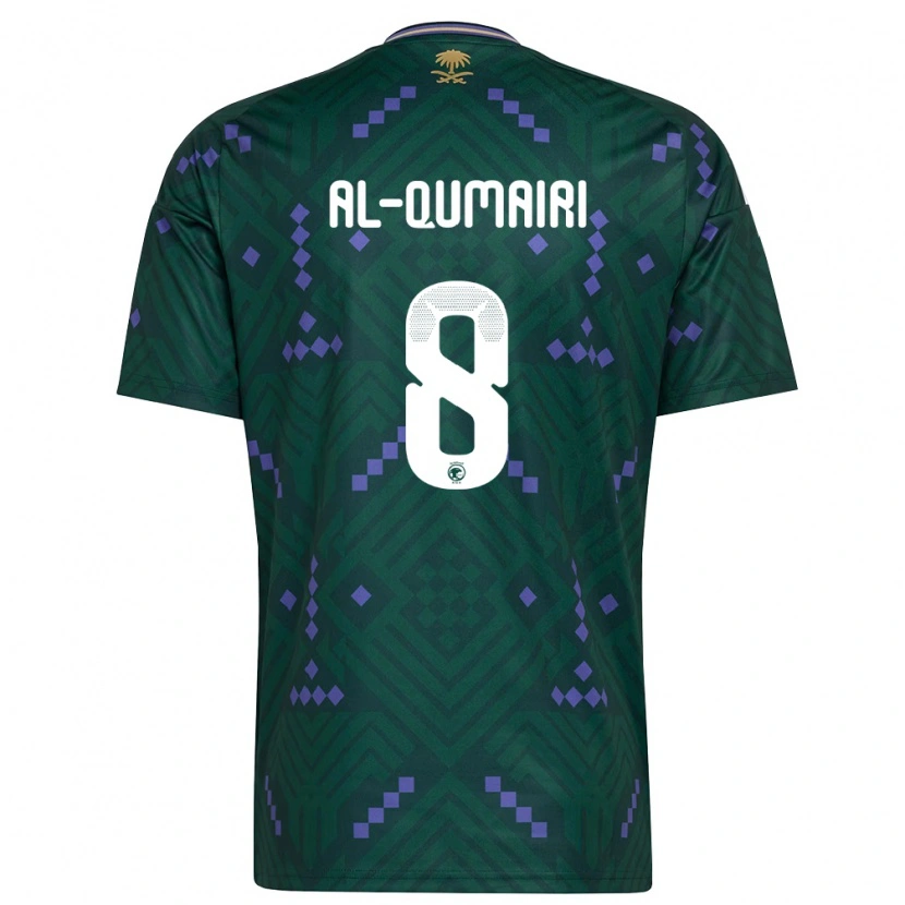 Danxen Men Saudi Arabia Nawaf Al Qumairi #8 Green Purple White Home Jersey 26-28 T-Shirt