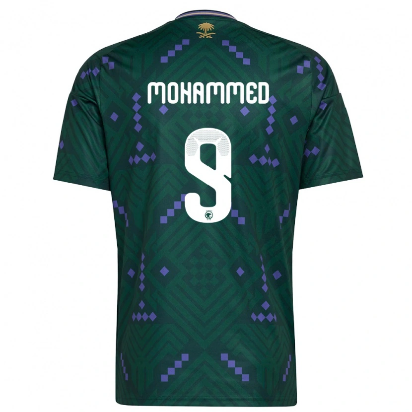 Danxen Men Saudi Arabia Hamed Mohammed #9 Green Purple White Home Jersey 26-28 T-Shirt