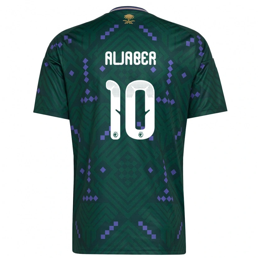 Danxen Men Saudi Arabia Yassen Aljaber #10 Green Purple White Home Jersey 26-28 T-Shirt