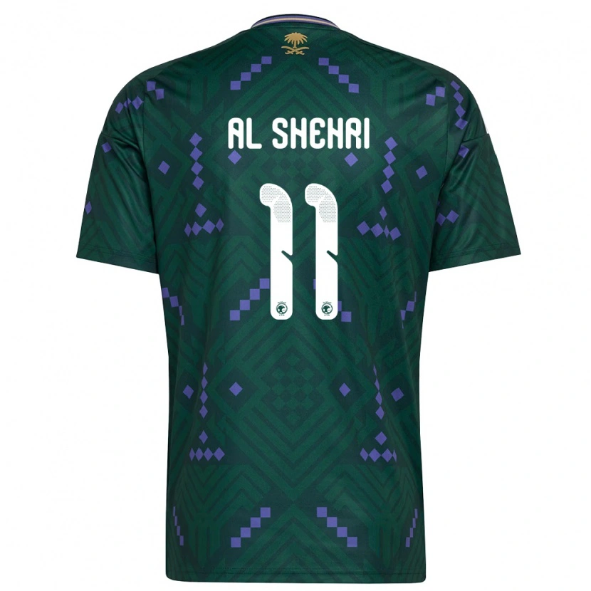 Danxen Men Saudi Arabia Saleh Al-Shehri #11 Green Purple White Home Jersey 26-28 T-Shirt