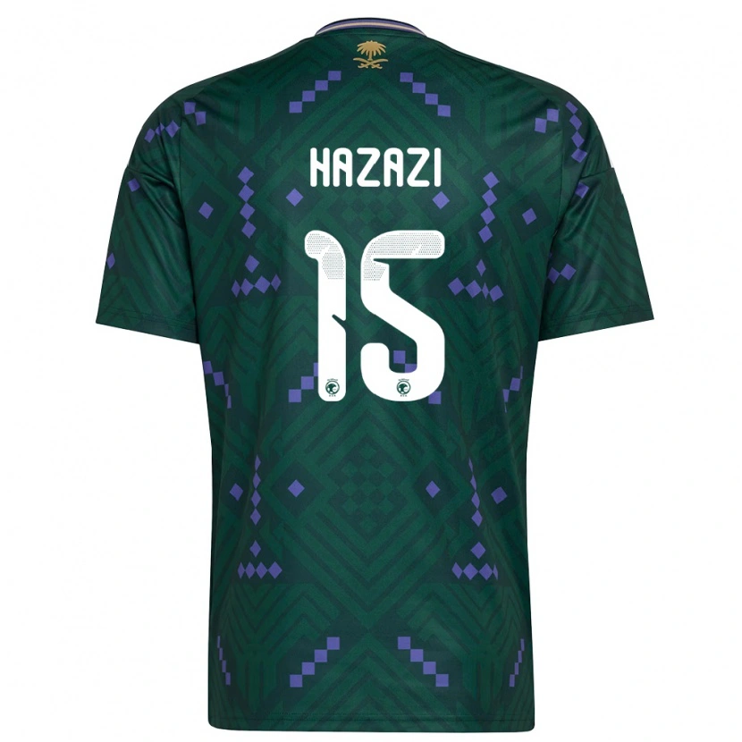Danxen Men Saudi Arabia Bassam Hazzazi #15 Green Purple White Home Jersey 26-28 T-Shirt