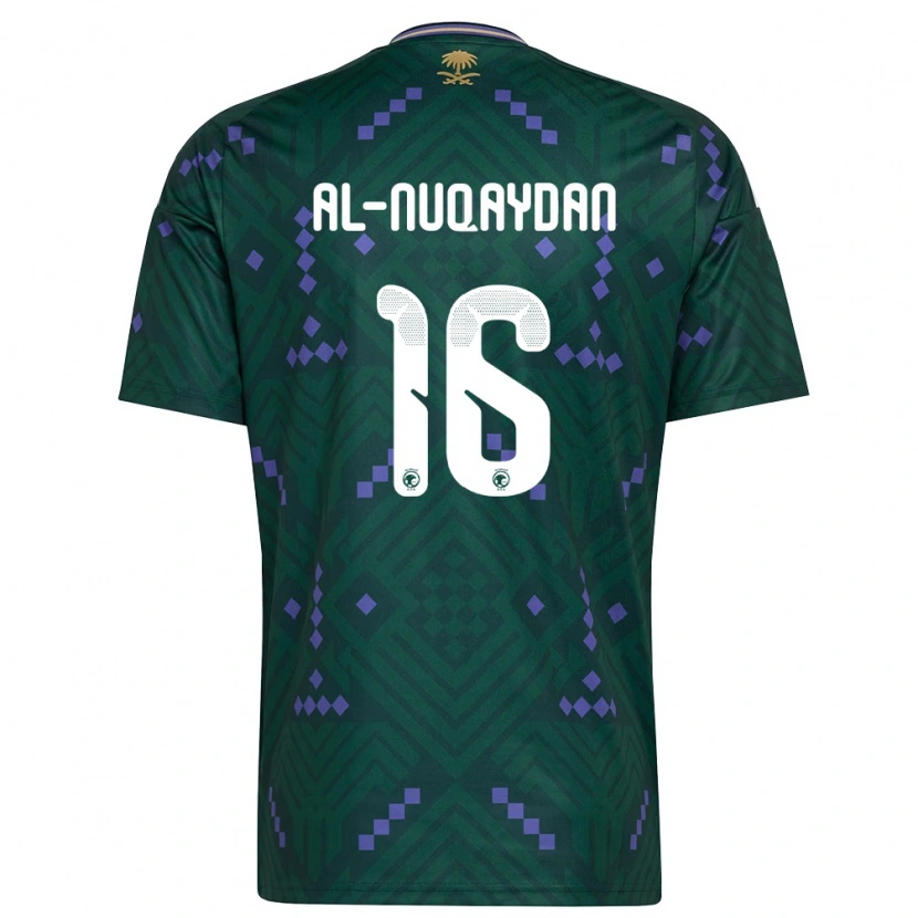 Danxen Men Saudi Arabia Mohammed Al-Nuqaydan #16 Green Purple White Home Jersey 26-28 T-Shirt