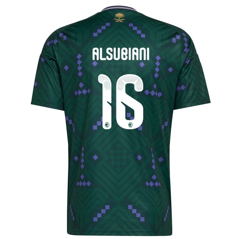 Danxen Men Saudi Arabia Faisal Alsubiani #16 Green Purple White Home Jersey 26-28 T-Shirt