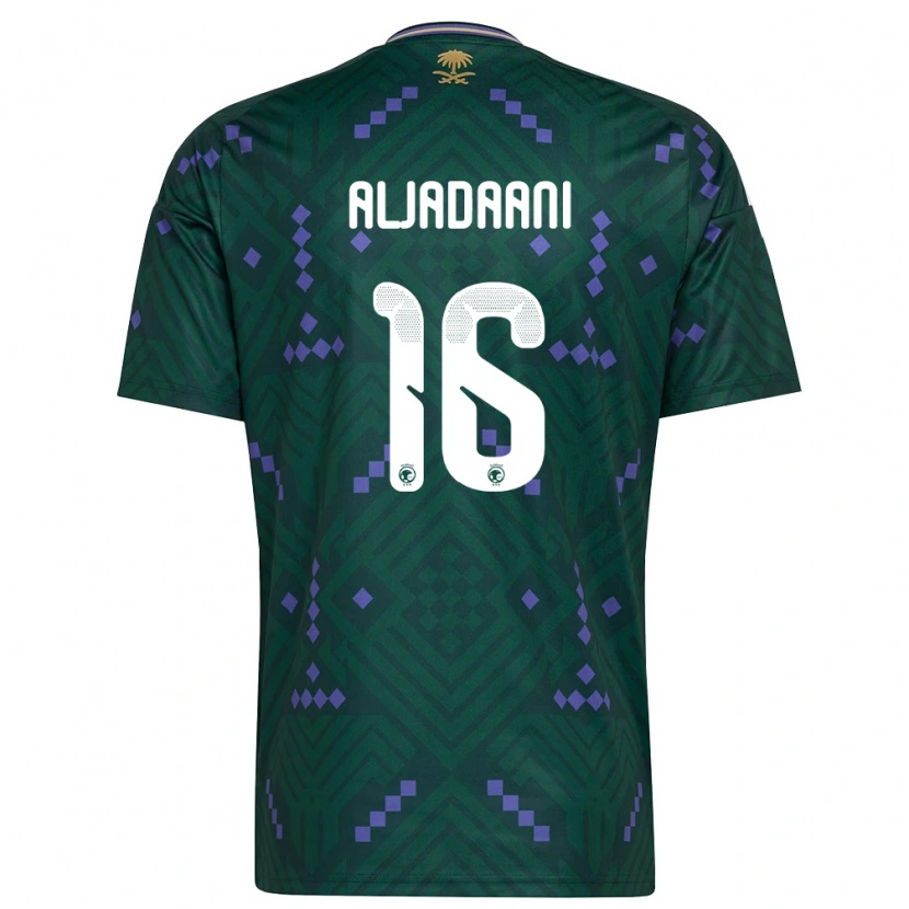 Danxen Men Saudi Arabia Nawaf Aljadaani #16 Green Purple White Home Jersey 26-28 T-Shirt