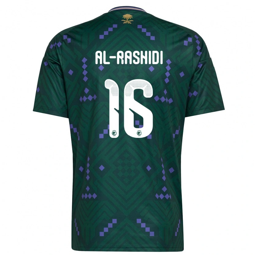 Danxen Men Saudi Arabia Mohammed Al Rashidi #16 Green Purple White Home Jersey 26-28 T-Shirt