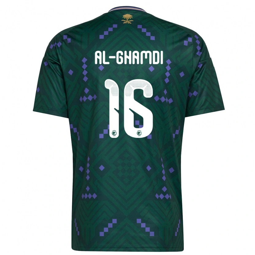 Danxen Men Saudi Arabia Faisal Al-Ghamdi #16 Green Purple White Home Jersey 26-28 T-Shirt