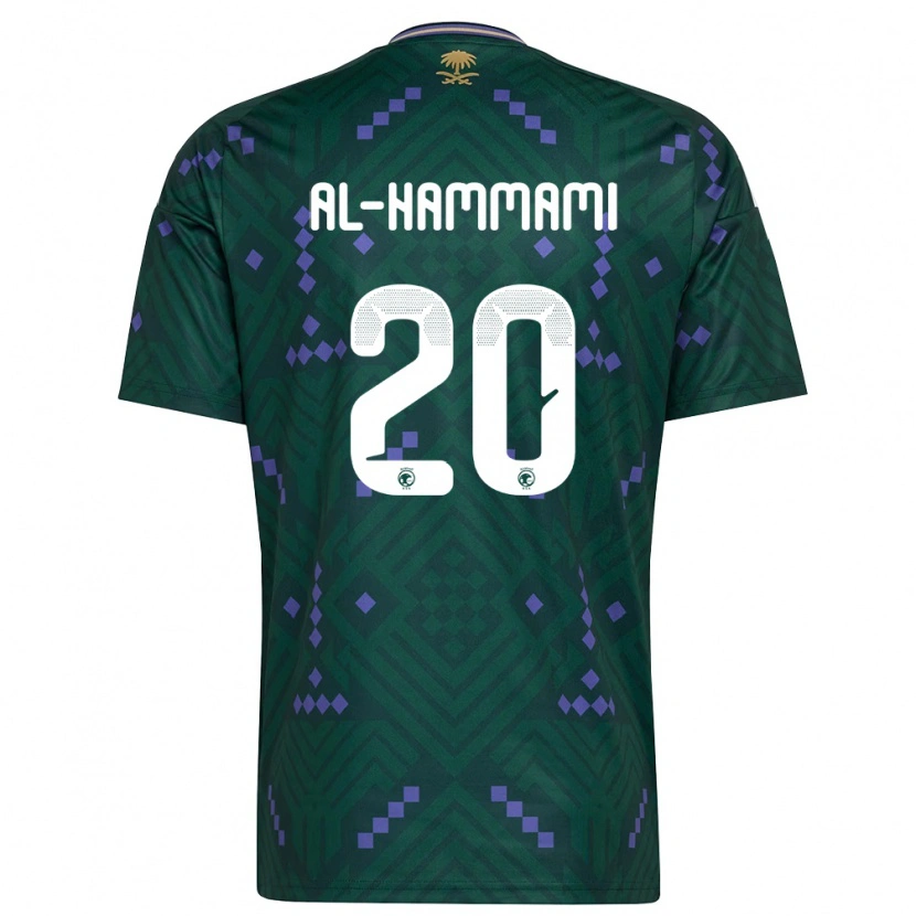 Danxen Men Saudi Arabia Hammam Al-Hammami #20 Green Purple White Home Jersey 26-28 T-Shirt