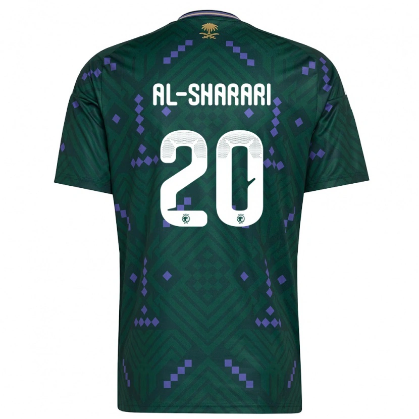 Danxen Men Saudi Arabia Essa Al-Sharari #20 Green Purple White Home Jersey 26-28 T-Shirt