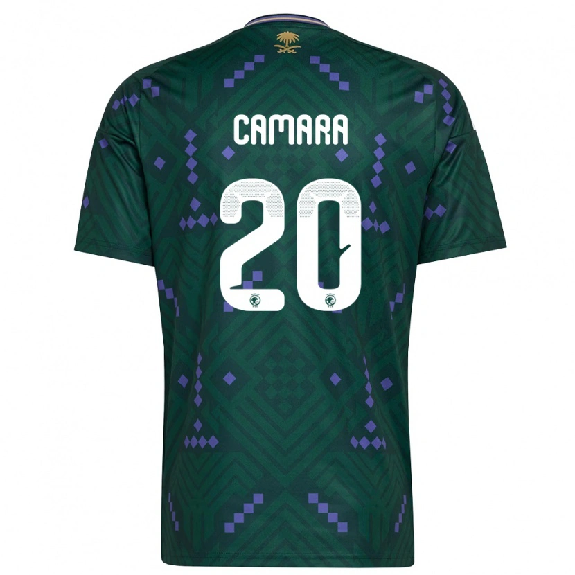 Danxen Men Saudi Arabia Haroune Camara #20 Green Purple White Home Jersey 26-28 T-Shirt