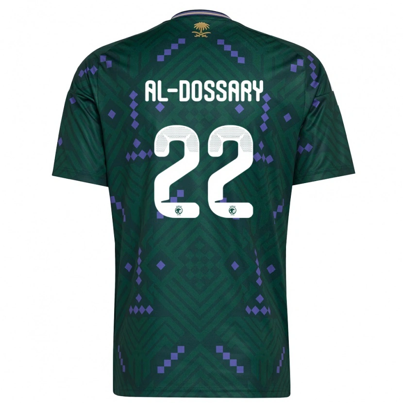 Danxen Men Saudi Arabia Khalid Al-Dossary #22 Green Purple White Home Jersey 26-28 T-Shirt