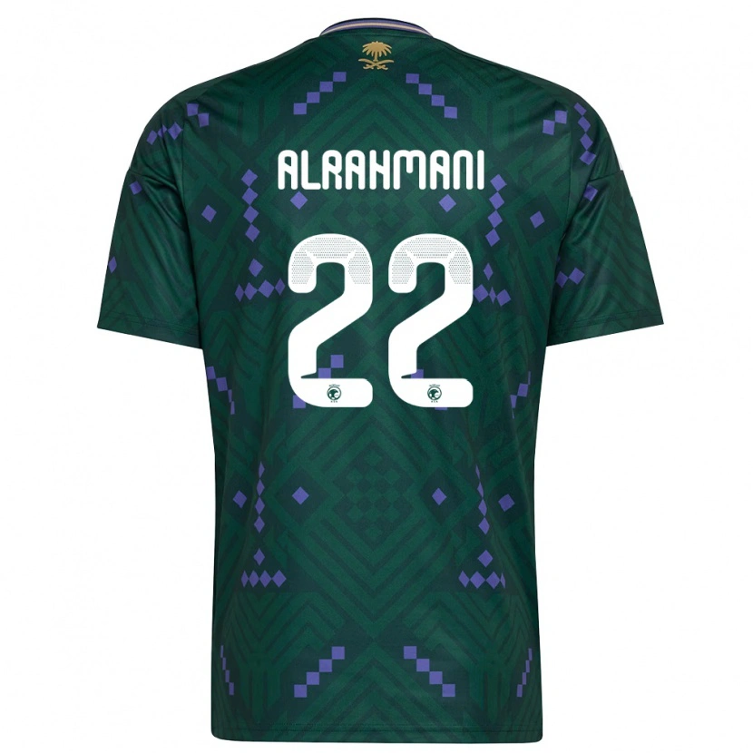 Danxen Men Saudi Arabia Saleh Alrahmani #22 Green Purple White Home Jersey 26-28 T-Shirt