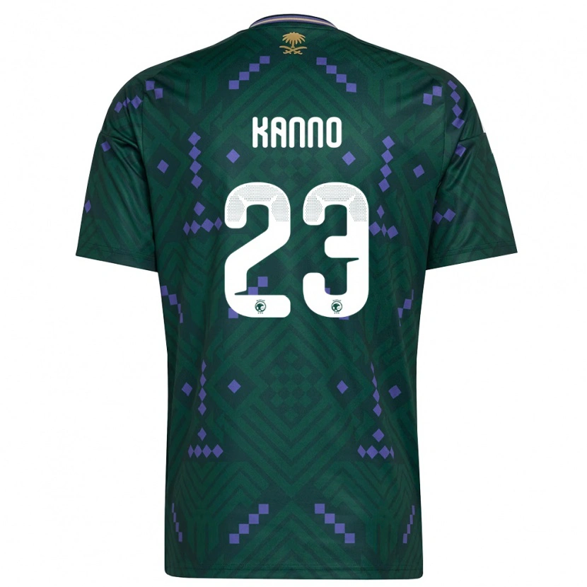 Danxen Men Saudi Arabia Mohamed Kanno #23 Green Purple White Home Jersey 26-28 T-Shirt