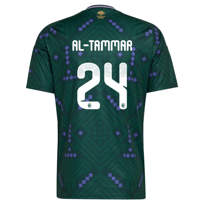 Danxen Men Saudi Arabia Abdulaziz Al-Tammar #24 Green Purple White Home Jersey 26-28 T-Shirt