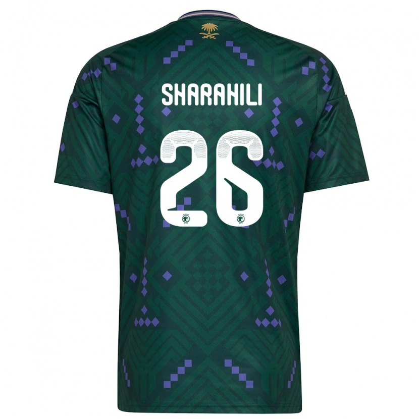 Danxen Men Saudi Arabia Riyadh Sharahili #26 Green Purple White Home Jersey 26-28 T-Shirt