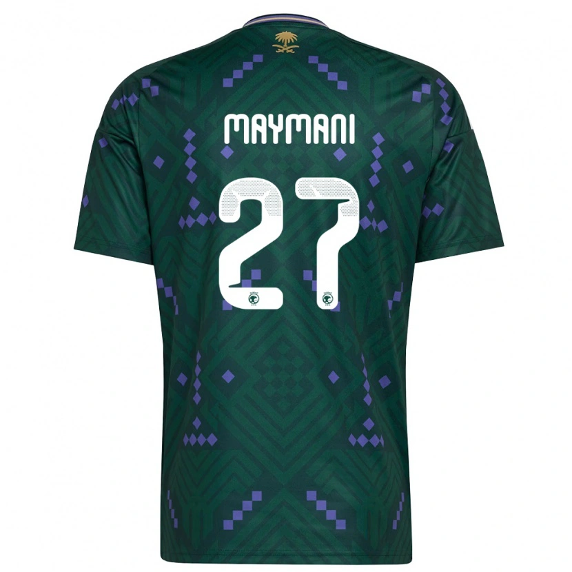 Danxen Men Saudi Arabia Ammar Maimani #27 Green Purple White Home Jersey 26-28 T-Shirt