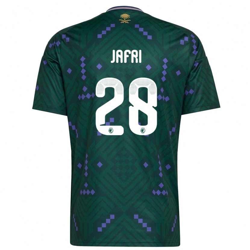 Danxen Men Saudi Arabia Farah Jafri #28 Green Purple White Home Jersey 26-28 T-Shirt