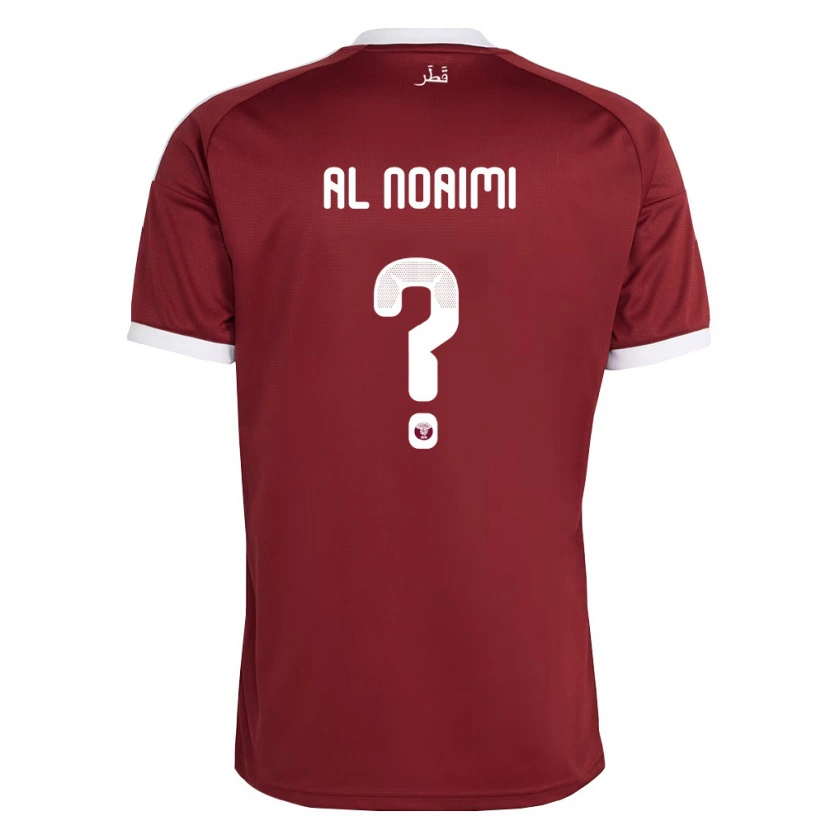 Danxen Men Qatar Mohammad Al Noaimi #0 Red Burgundy White Home Jersey 26-28 T-Shirt