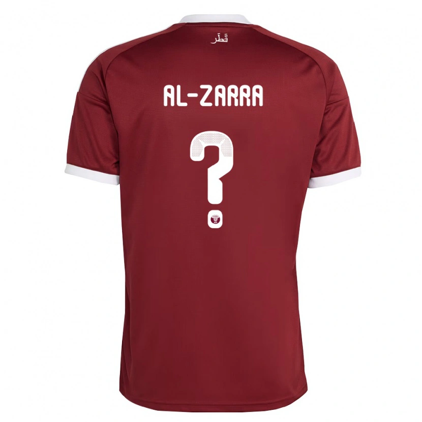 Danxen Men Qatar Jassim Al-Zarra #0 Red Burgundy White Home Jersey 26-28 T-Shirt