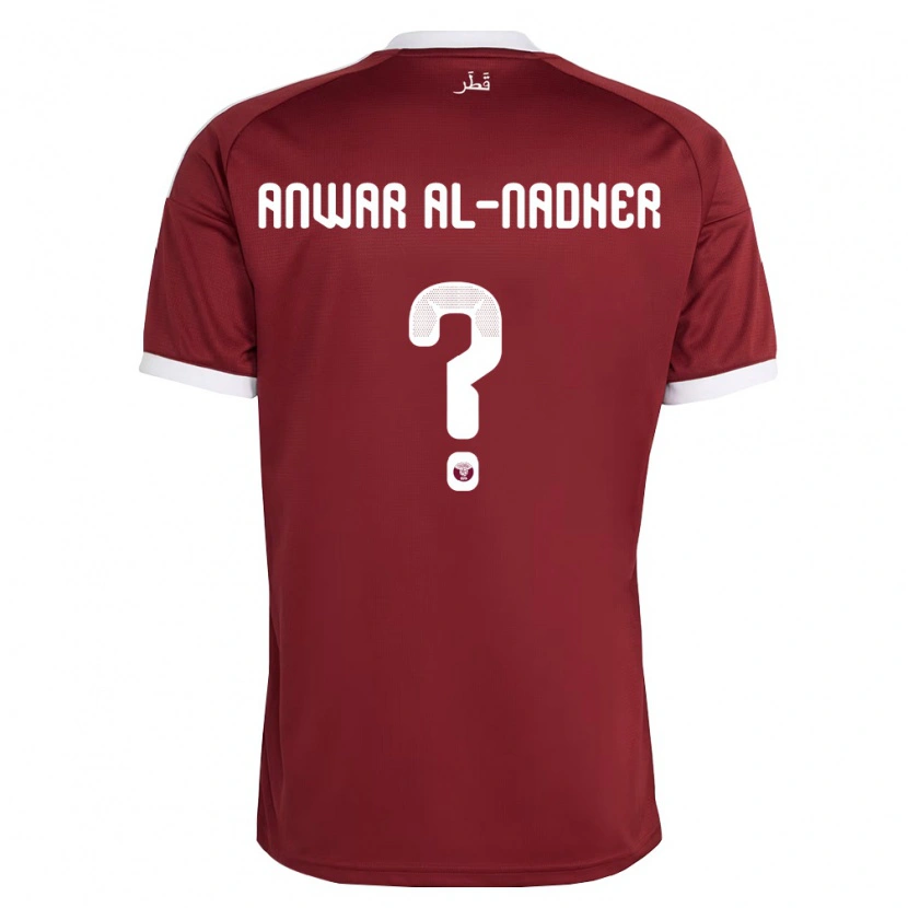 Danxen Men Qatar Salman Anwar Al-Nadher #0 Red Burgundy White Home Jersey 26-28 T-Shirt