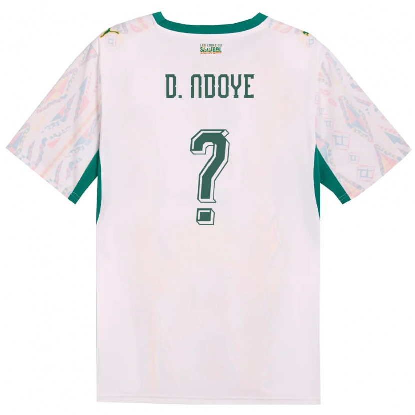 Danxen Men Senegal Diabel Ndoye #0 White Green Yellow Home Jersey 26-28 T-Shirt