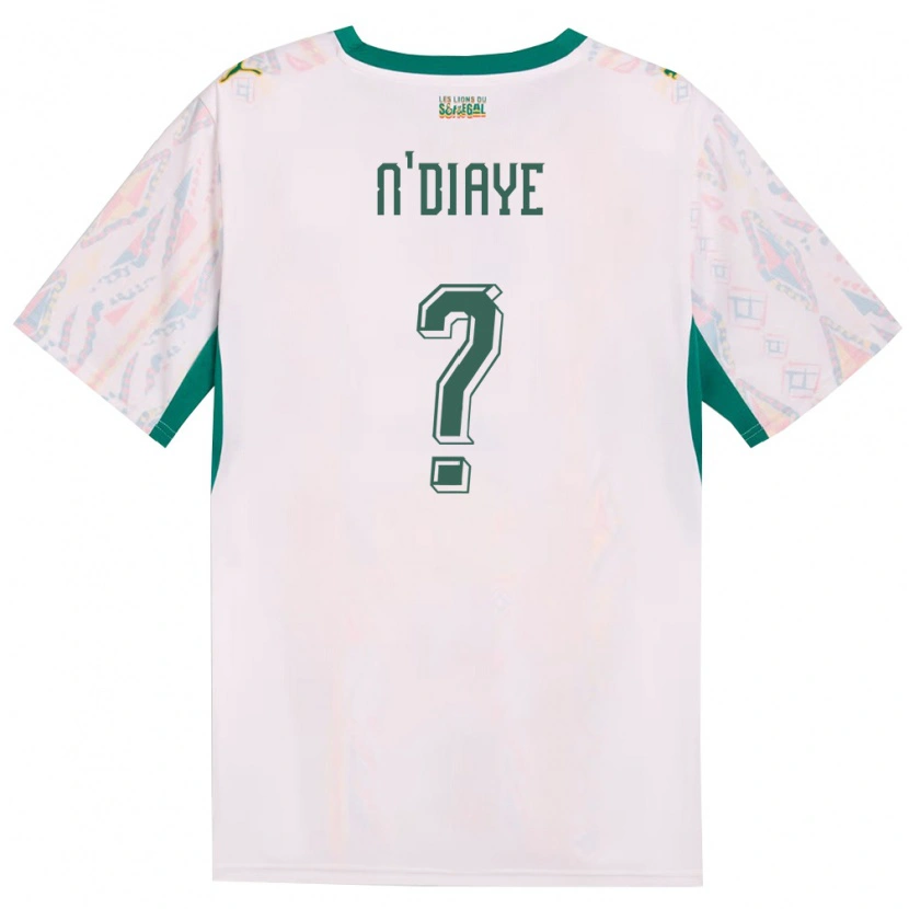 Danxen Men Senegal Massamba N'diaye #0 White Green Yellow Home Jersey 26-28 T-Shirt