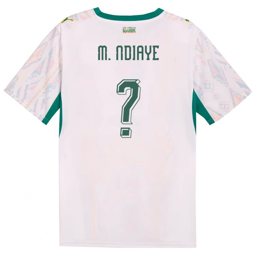 Danxen Men Senegal Madicke Ndiaye #0 White Green Yellow Home Jersey 26-28 T-Shirt