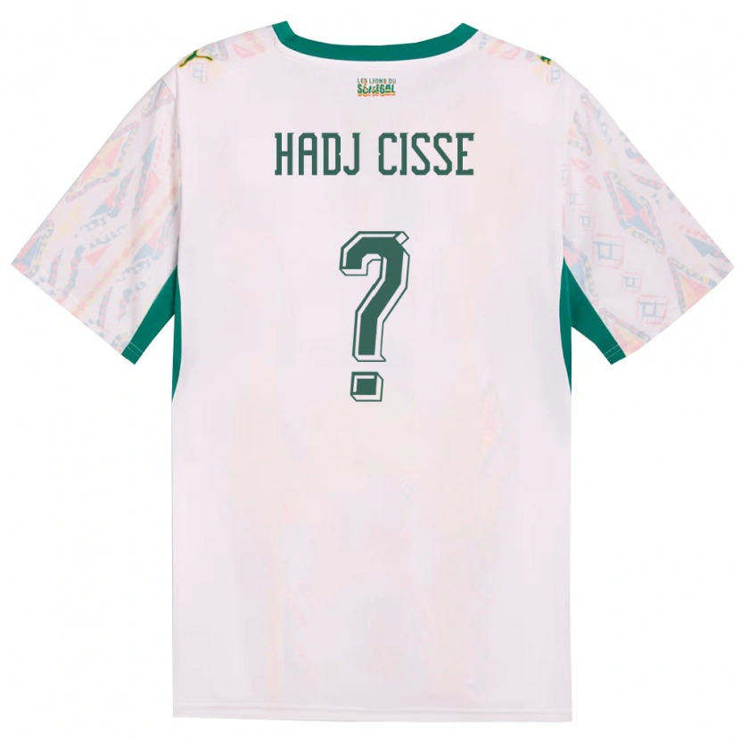 Danxen Men Senegal El Hadj Cisse #0 White Green Yellow Home Jersey 26-28 T-Shirt