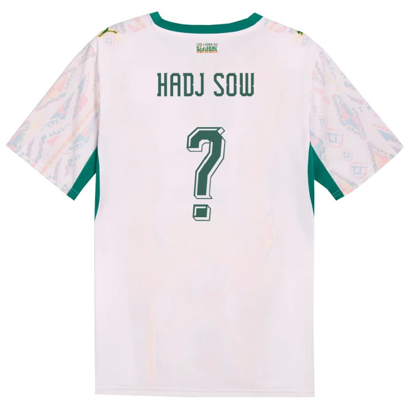 Danxen Men Senegal El Hadj Sow #0 White Green Yellow Home Jersey 26-28 T-Shirt