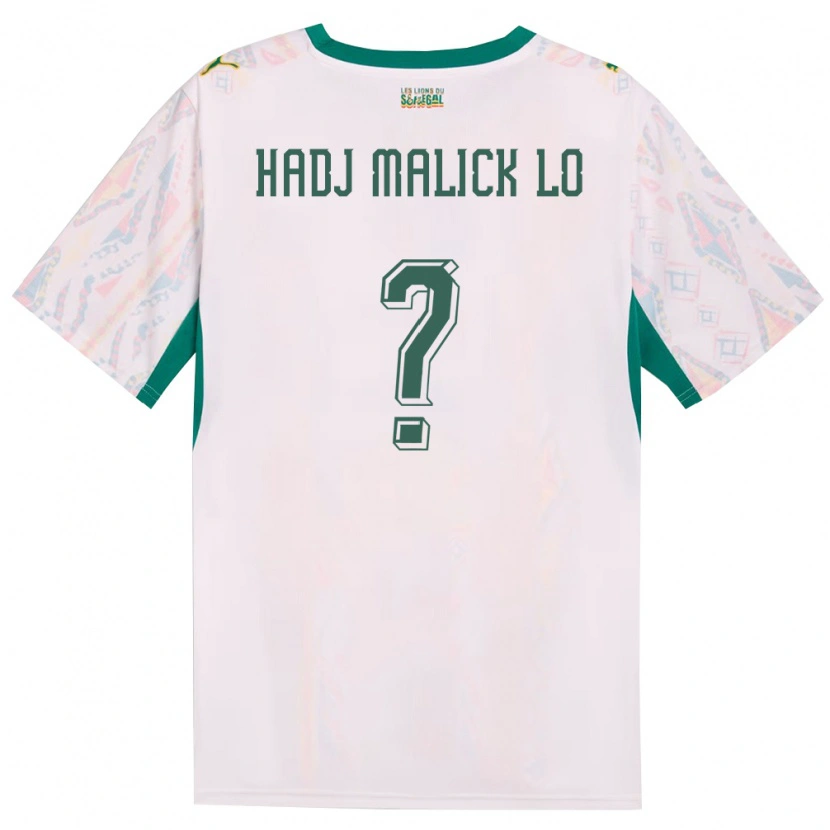 Danxen Men Senegal El Hadj Malick Lo #0 White Green Yellow Home Jersey 26-28 T-Shirt