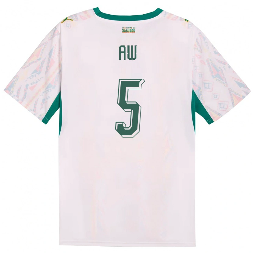 Danxen Men Senegal Souleymane Aw #5 White Green Yellow Home Jersey 26-28 T-Shirt