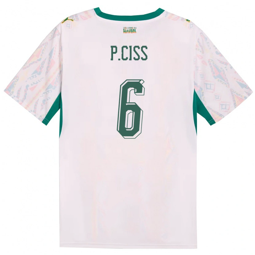 Danxen Men Senegal Pathé Ciss #6 White Green Yellow Home Jersey 26-28 T-Shirt