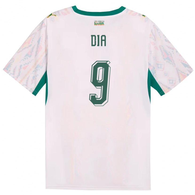 Danxen Men Senegal Boulaye Dia #9 White Green Yellow Home Jersey 26-28 T-Shirt