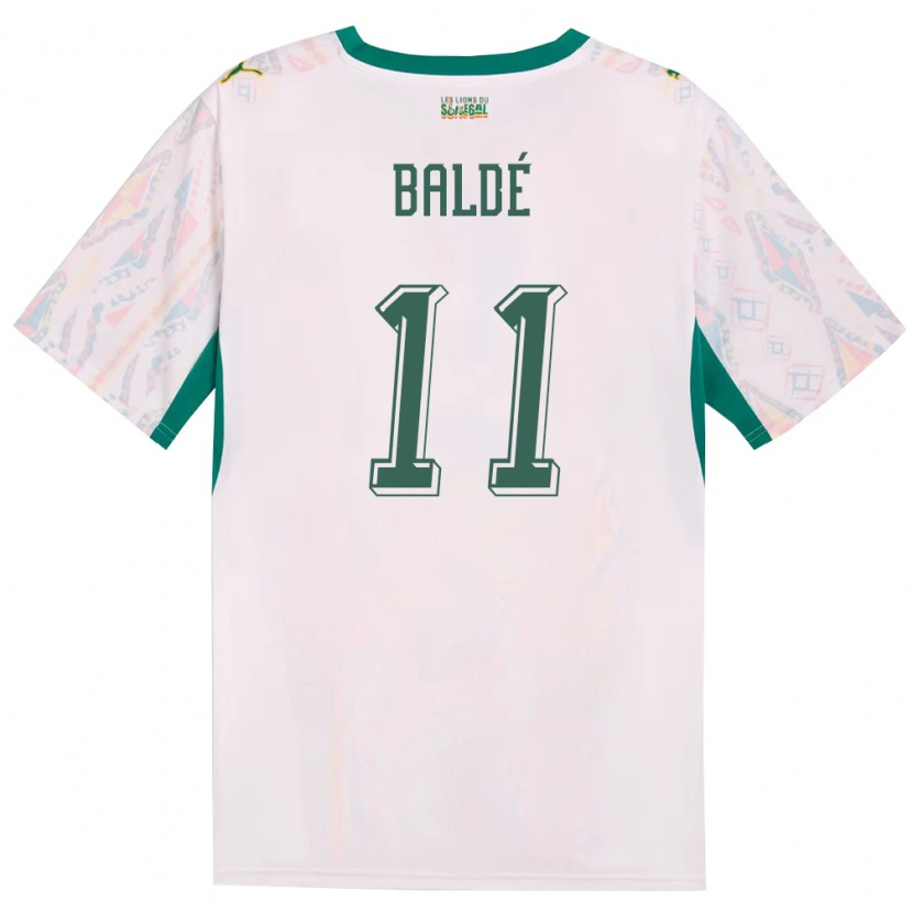 Danxen Men Senegal Haby Balde #11 White Green Yellow Home Jersey 26-28 T-Shirt