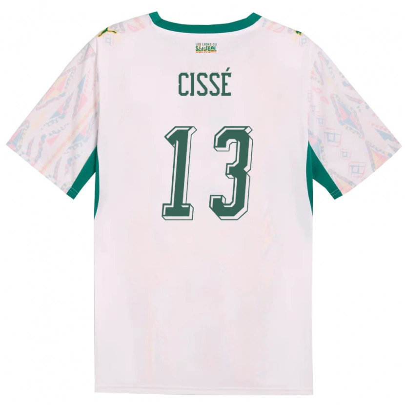 Danxen Men Senegal Souleymane Cisse #13 White Green Yellow Home Jersey 26-28 T-Shirt