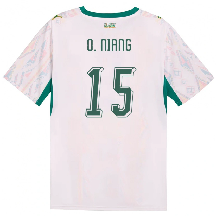 Danxen Men Senegal Ousseynou Niang #15 White Green Yellow Home Jersey 26-28 T-Shirt
