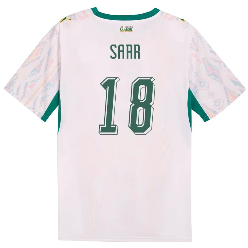 Danxen Men Senegal Ismaïla Sarr #18 White Green Yellow Home Jersey 26-28 T-Shirt